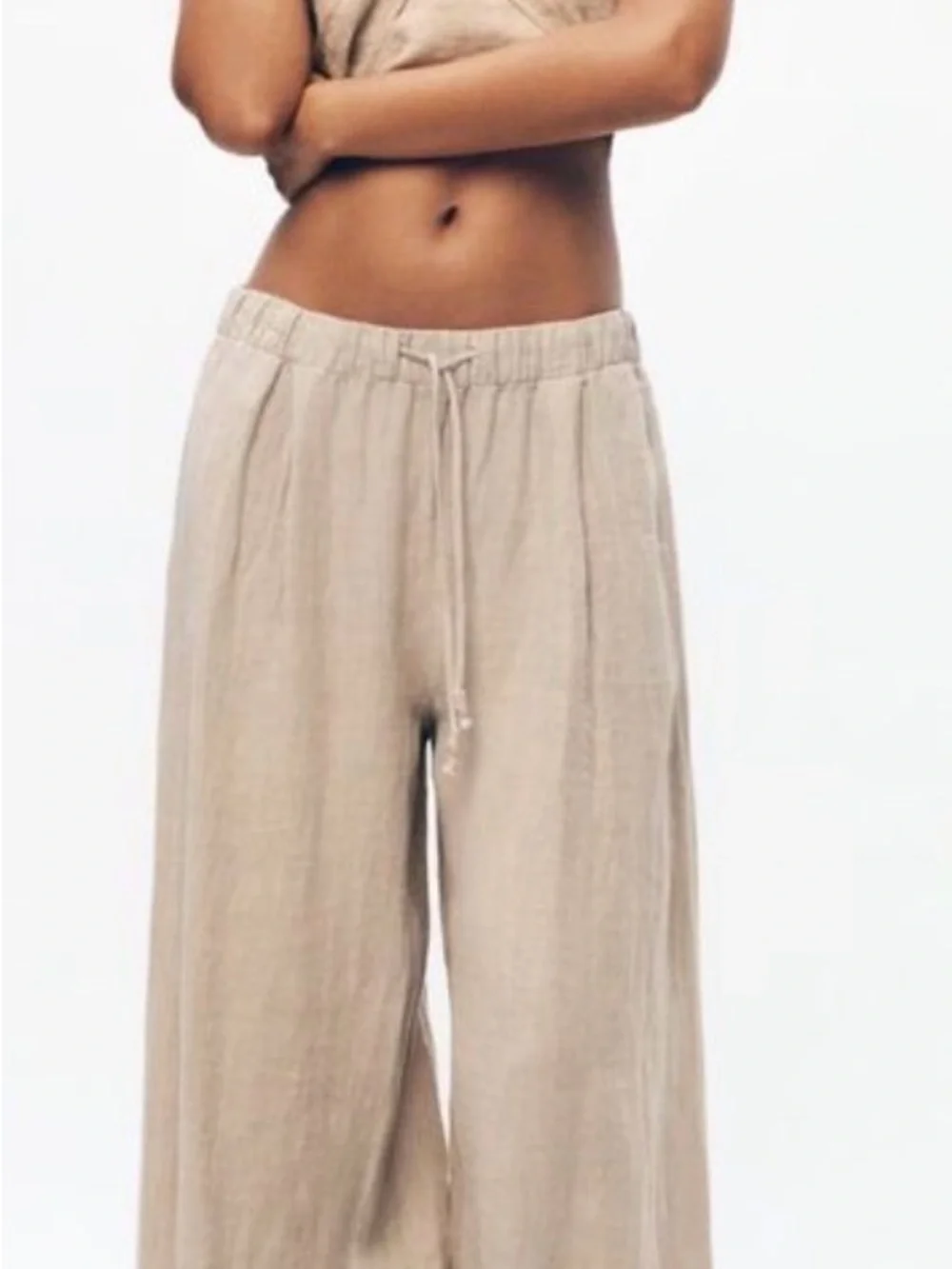 🤎Zara Linen halter top and pants